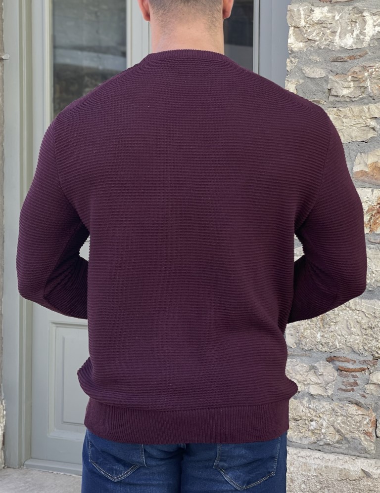 Darious ανδρικό μπορντώ πλεκτό πουλόβερ 24029K φωτογραφία